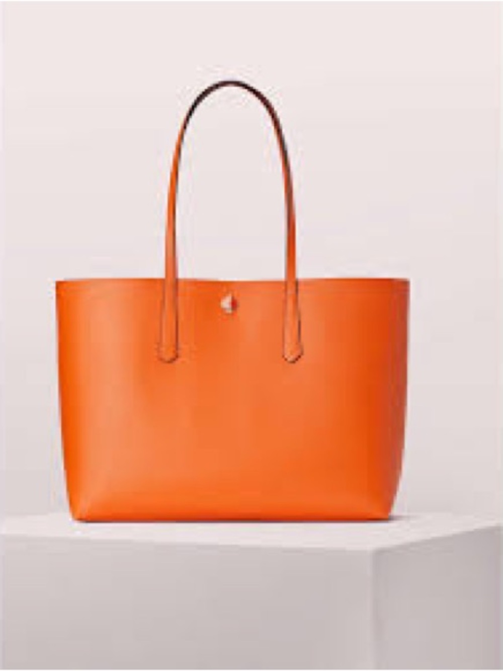 Kate Spade, Molly large tote. Orange with pink interior! Good condition!